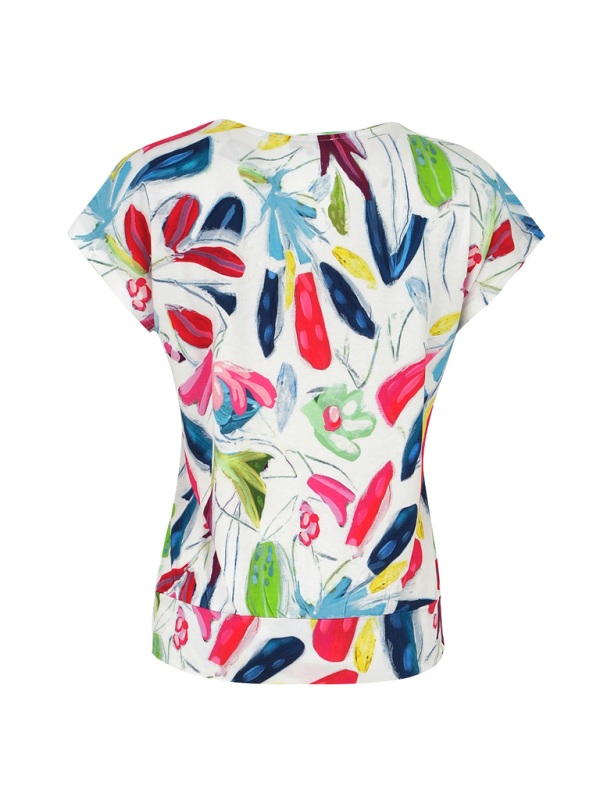 Dolcezza Shirt mit farbenfrohem Floral-Print R2513 back