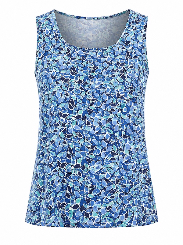 Top von LEBEK blau Alloverprint, 62510062