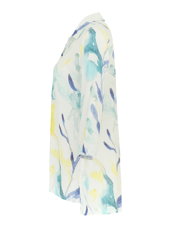 Dolcezza Hemdbluse mit Aquarell-Print R2537 side