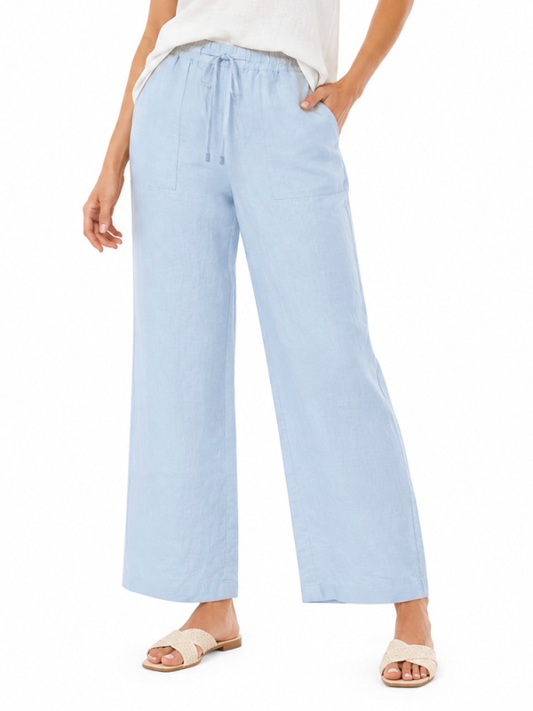 Culotte Leinenhose Cannes von Anna Montana iceblue 5600 style