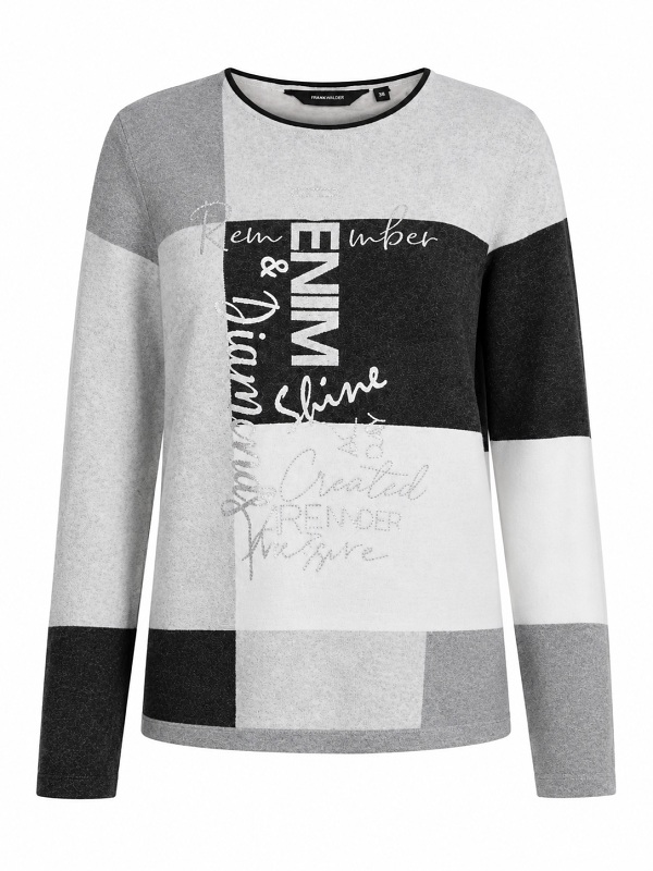 Navigazione Damen Pullover - grau meliert 48335