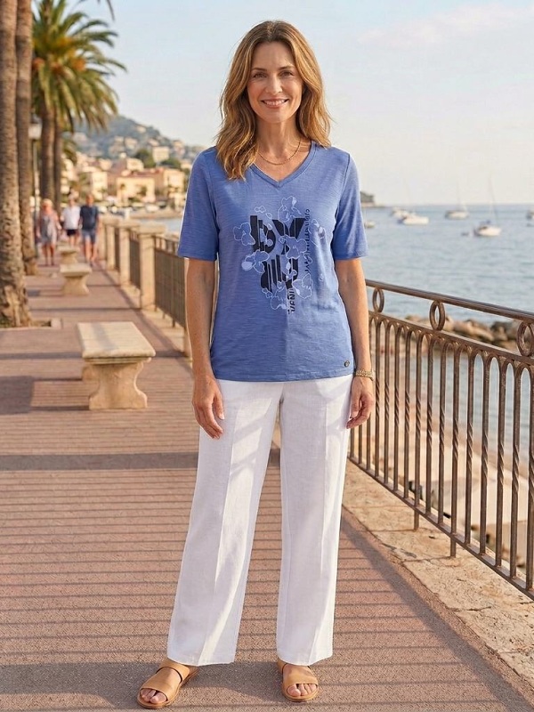 Sommershirt von Barbara Lebek, indigo 56720062