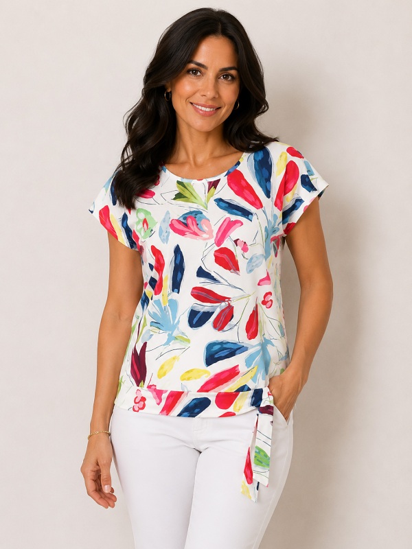 Dolcezza Shirt mit farbenfrohem Floral-Print R2513 style