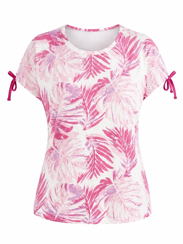 Sommershirt von Anna Menotti, weiss-pink 031548