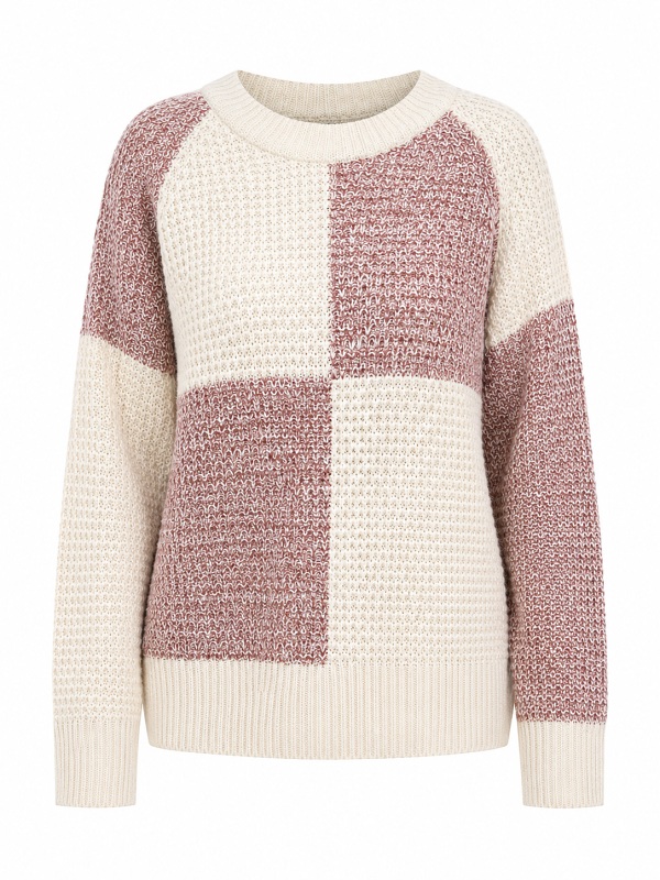 Strickpullover von M.X.O, offwhite/camel, 53504