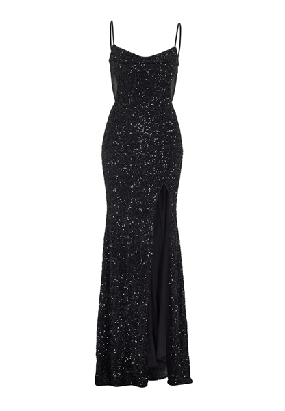 Slipdress mit transparenter Rückenpartie - black 5AG070HK 