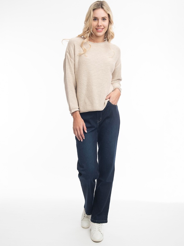 Orientique Denim Wide Leg Jeans 9631 - Dark Denim