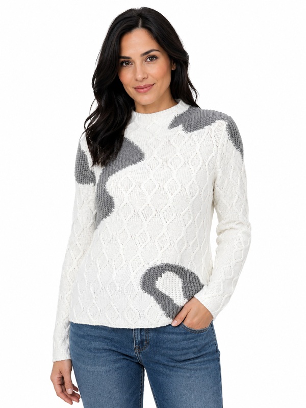 GolleHaug Pullover mit Stehkragen und Strukturmuster - 02521-11034 back