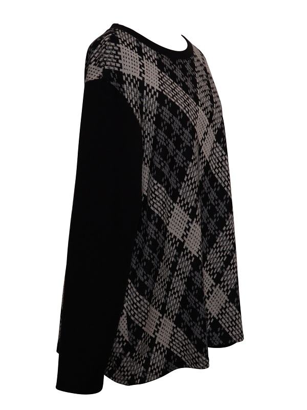 Blusenshirt von Seidel, schwarz/weiß, Z3078 side