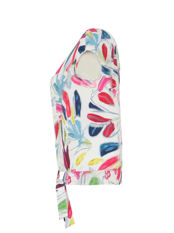 Dolcezza Shirt mit farbenfrohem Floral-Print R2513 side