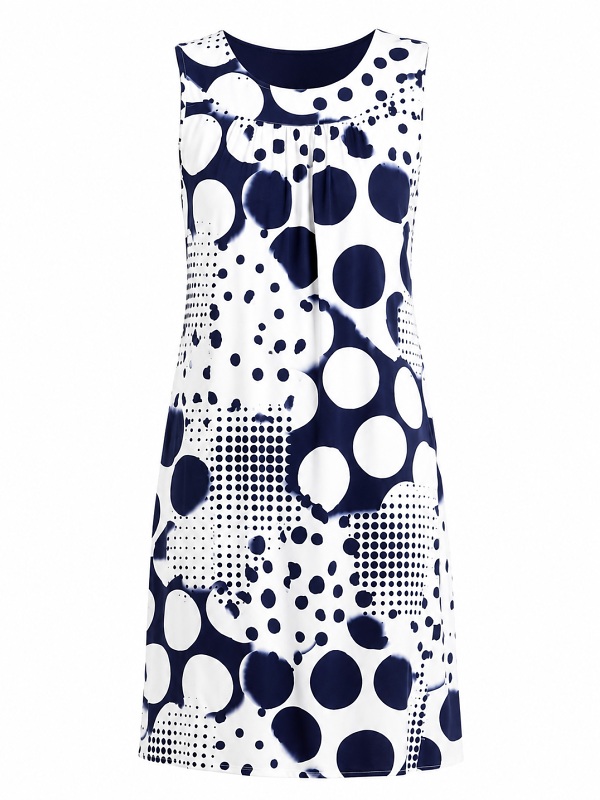 Ärmelloses Kleid mit modernem Print von Seidel  1930-69
