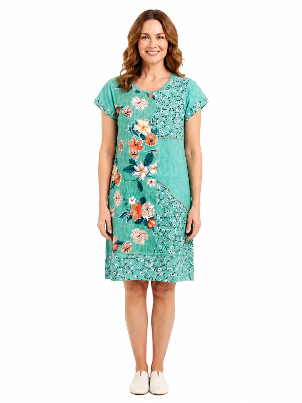 Orientique Kleid mit floralem Print 61597 style