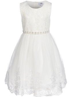 Kommunionskleid mit Spitzenbesatz Happy Girls Ecru 594167_11