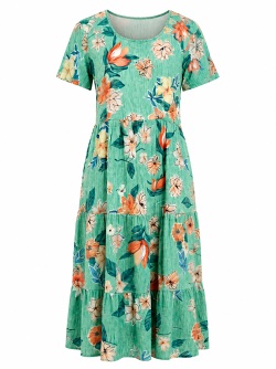 Orientique Kleid mit floralem Print 61593