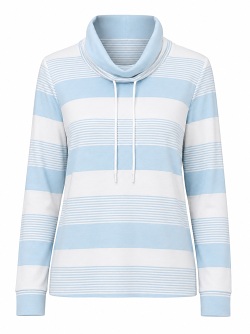 Gestreifter Pullover mit Schalkragen von Lea H. 031608