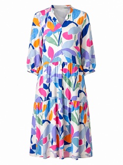 Kleid mit modernem Blätter-Print von MXO 31983