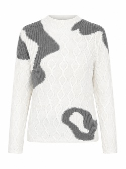 GolleHaug Pullover mit Stehkragen und Strukturmuster - 02521-11034