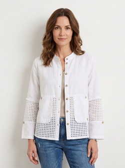Sommerjacke von Lea H., weiss  031874