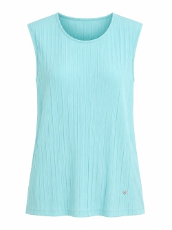 Ärmelloses Musselin-Top von Navigazione, blau 50048
