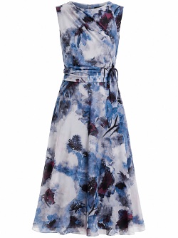 Swing Midikleid aus weichem Mesh 5AJ04600