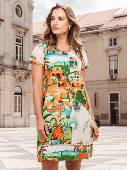 Orientique Guatemala Patch Dress  30171