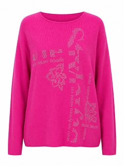 Barbara Lebek Strickpullover, rosa 55130002