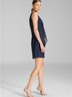 Cocktailkleid aus Chiffon, blau, Swing