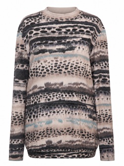 Sweat flauschig  von Seidel mit Stehkragen, W3049-18