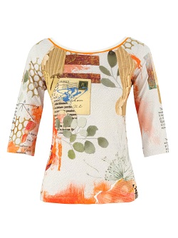 Dolcezza Shirt mit kreativem Collage-Print R2531