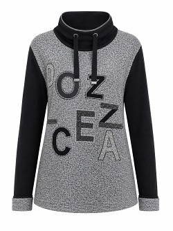 Sweat von Dolcezza, schwarz/silber meliert, 72174