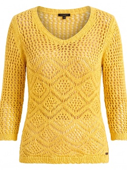 Capuccino luftiger Pullover - gelb 260402-207 