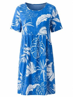 Sommerkleid mit Blätter-Print von One Summer 30538723
