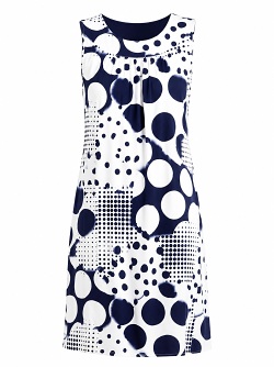 Ärmelloses Kleid mit modernem Print von Seidel  1930-69