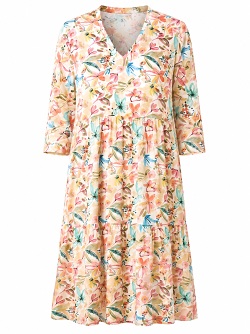 Florales Kleid mit Volantsaum von Lea H. 031816