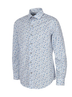 Hemd Boys New Gol red label slim fit, weiss-blau, 5556800