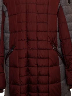 Normann Steppjacke mit abnehmbarer Kapuze und Kunstpelz - burgund 6723