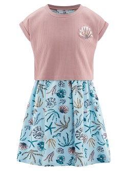 Kleid & Shirt Set von Happy Girls, dusty rose 961314