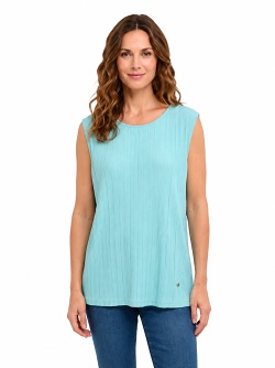 Ärmelloses Musselin-Top von Navigazione, blau 50048