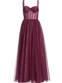 Hey Kyla Tüllrobe mit Schimmereffekt - mulberry 5AI122HK