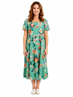Orientique Kleid mit floralem Print 61593