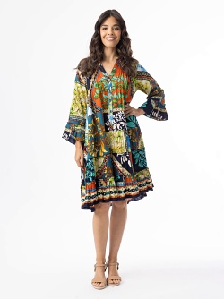 Orientique Cabo Fria Dress Frill Buttonthrough  40205