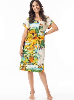 Orientique Guatemala Patch Dress  30171