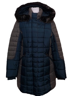 Normann Steppjacke mit abnehmbarer Kapuze und Kunstpelz - dark green 6723