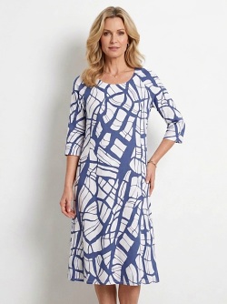 Sommerkleid von Pastunette, blau-weiss  16231-228-3