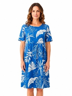 Sommerkleid mit Blätter-Print von One Summer 30538723