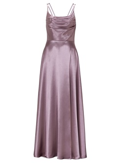 Satin-Abendkleid mit Gehschlitz - mauve - 5AG018HK 