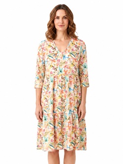 Florales Kleid mit Volantsaum von Lea H. 031816