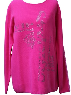 Barbara Lebek Strickpullover, rosa 55130002