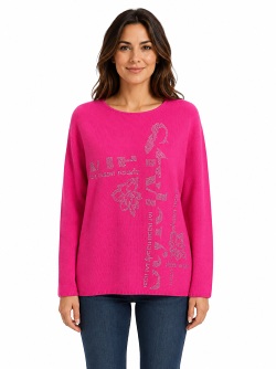 Barbara Lebek Strickpullover, rosa 55130002