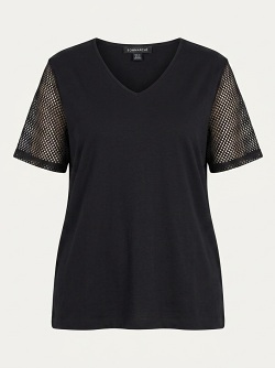 Lea h. Curve Sommershirt, schwarz  031689